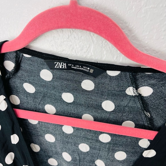 Zara Bloggers Favorite Black and White Polka Dot Dress - Picture 3 of 7